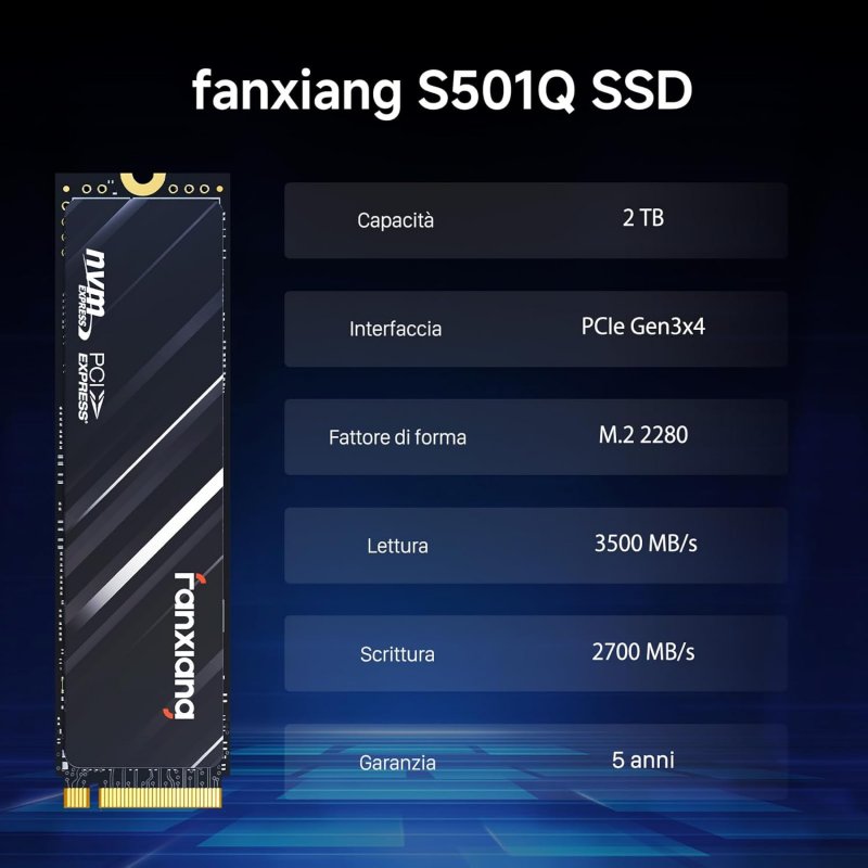 Le specifiche del SSD NVMe fangxiang