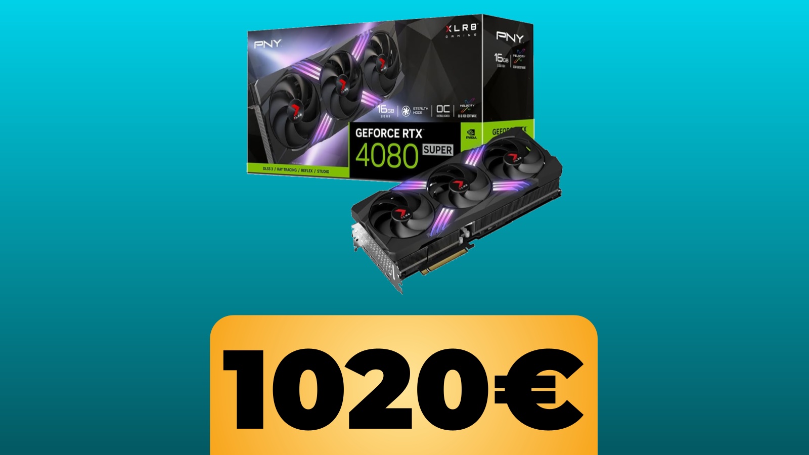 GPU PNY GeForce RTX 4080 SUPER 16GB XLR8 e il prezzo su Amazon