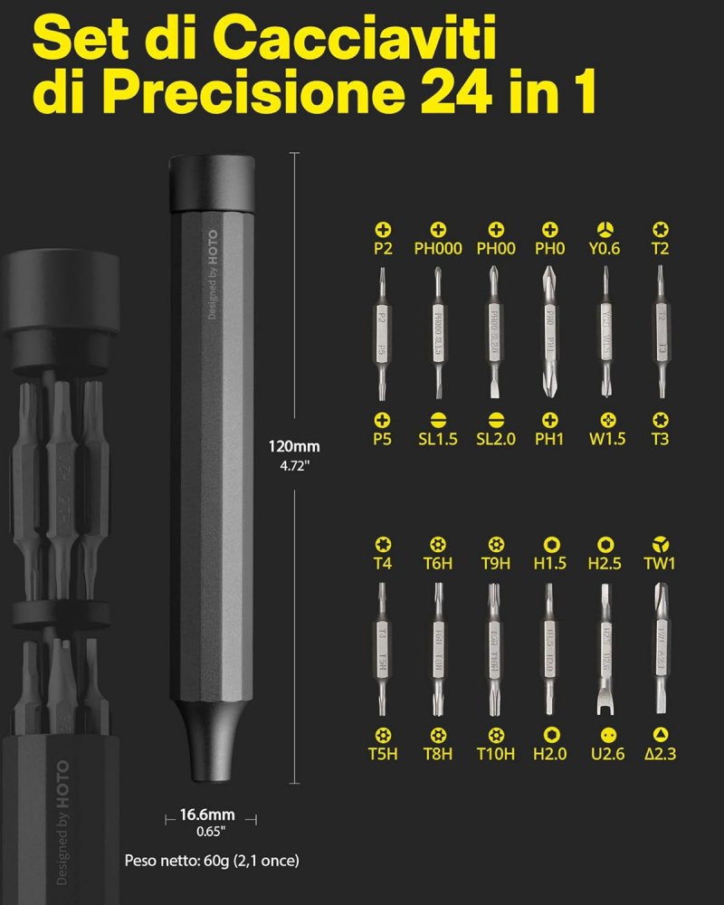 Il set di cacciaviti di precisione HOTO