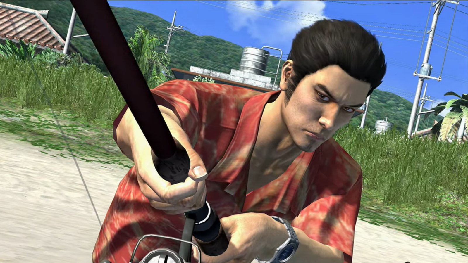 Kazuma Kiryu a pesca