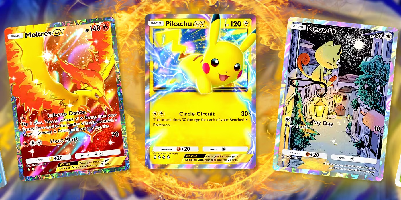 tre carte di Pokémon