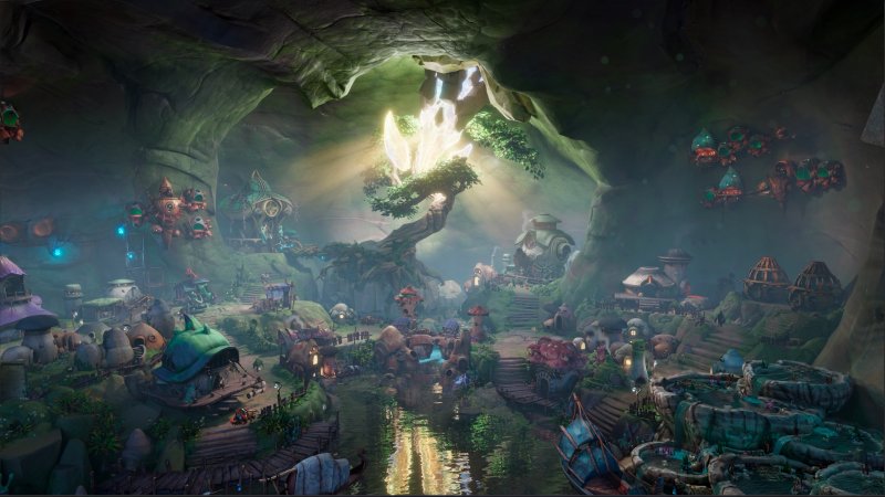 Il villaggio è il cuore nevralgico dell'esperienza di gioco, il luogo in cui ci si organizza prima di andare all'avventura Il villaggio è il cuore nevralgico dell'esperienza di gioco, il luogo in cui ci si organizza prima di andare all'avventura