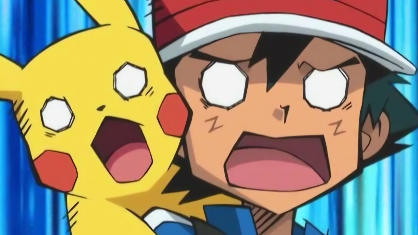 Pikachu e Ash spaventati