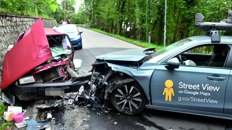 Una foto dall'incidente.