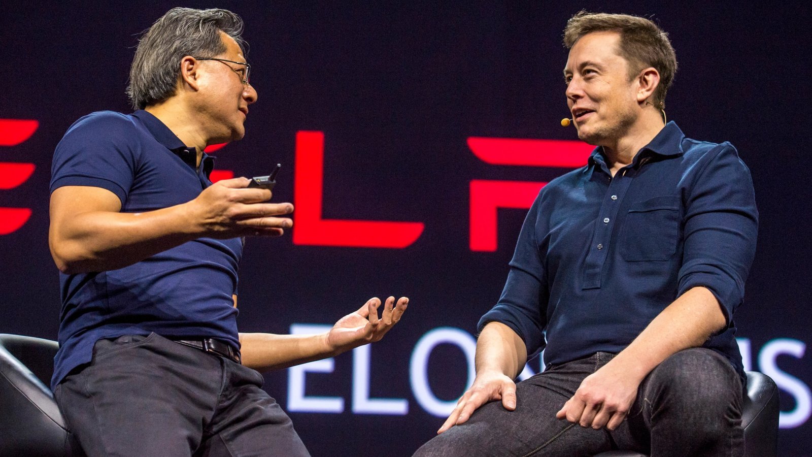 Jensen Huang e Elon Musk