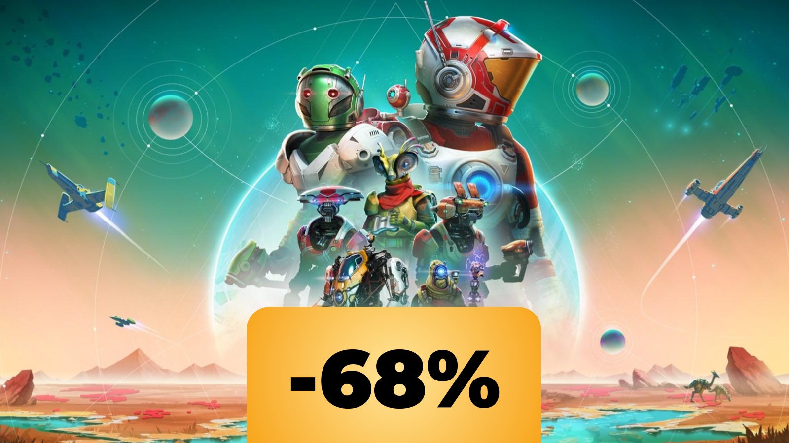 Personaggi di No Man's Sky e lo sconto di Instant Gaming