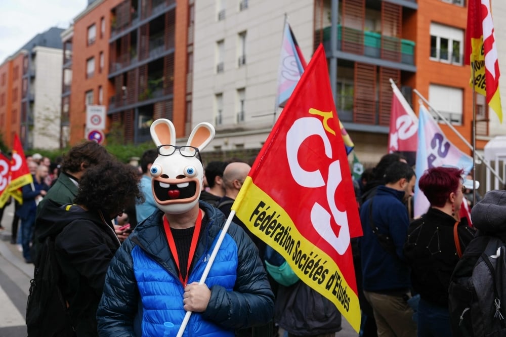 Una foto a un corteo dei dipendenti Ubisoft