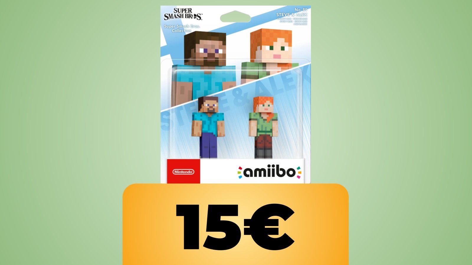 Gli amiibo di Alex e Steve da Minecraft e il prezzo di Amazon