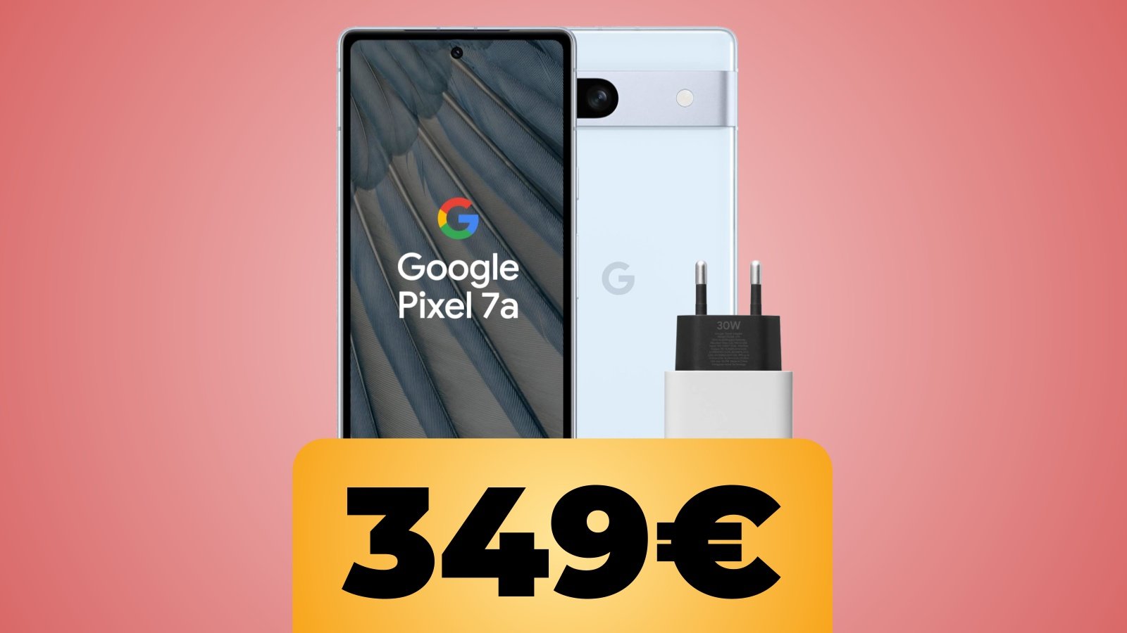 Google Pixel 7a con caricatore e il prezzo di amazon