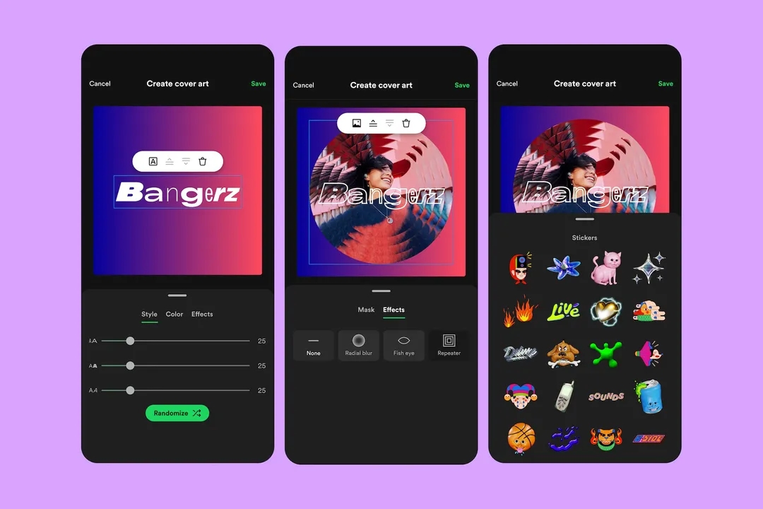 La funzione per personalizzare cover di Spotify