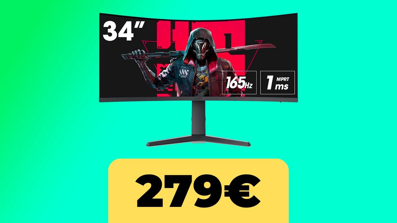 Il monitor curvo da gaming KOORUI è al minimo storico su Amazon Italia