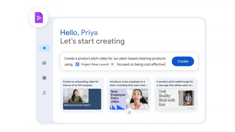 La schermata del nuovo Google Vids.