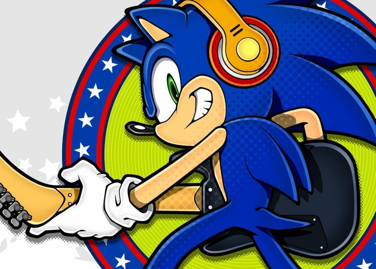 Sonic suona la chitarra