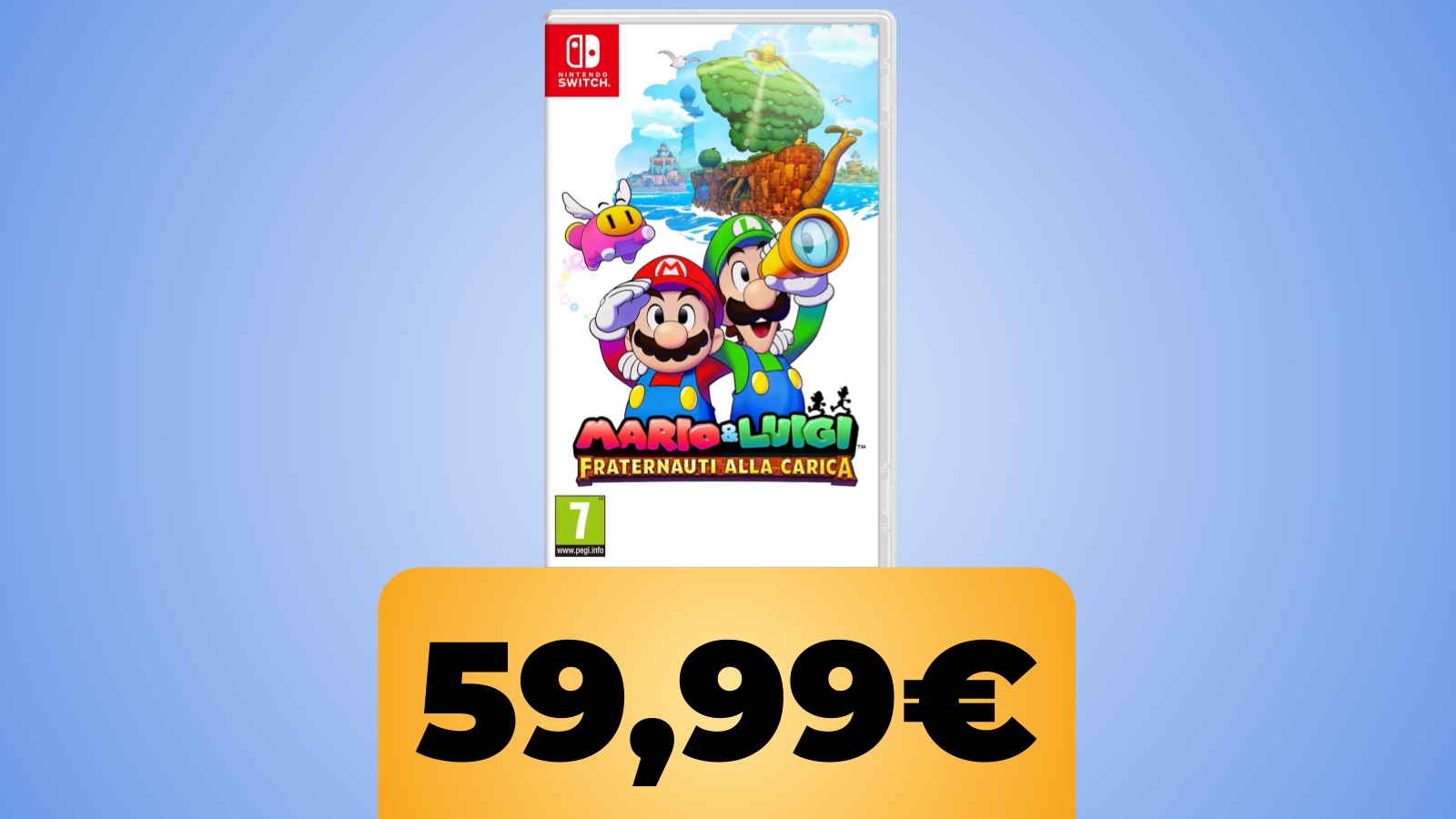 La confezione di Mario & Luigi: Fraternauti alla carica e il prezzo di Amazon