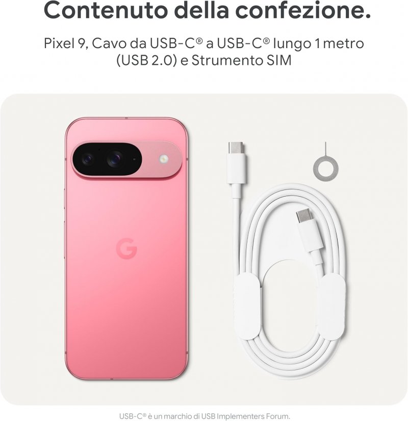 I contenuti della confezione del Google Pixel 9