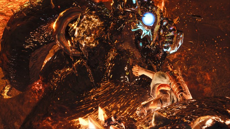 Il Nu Udra mentre afferra un cacciatore