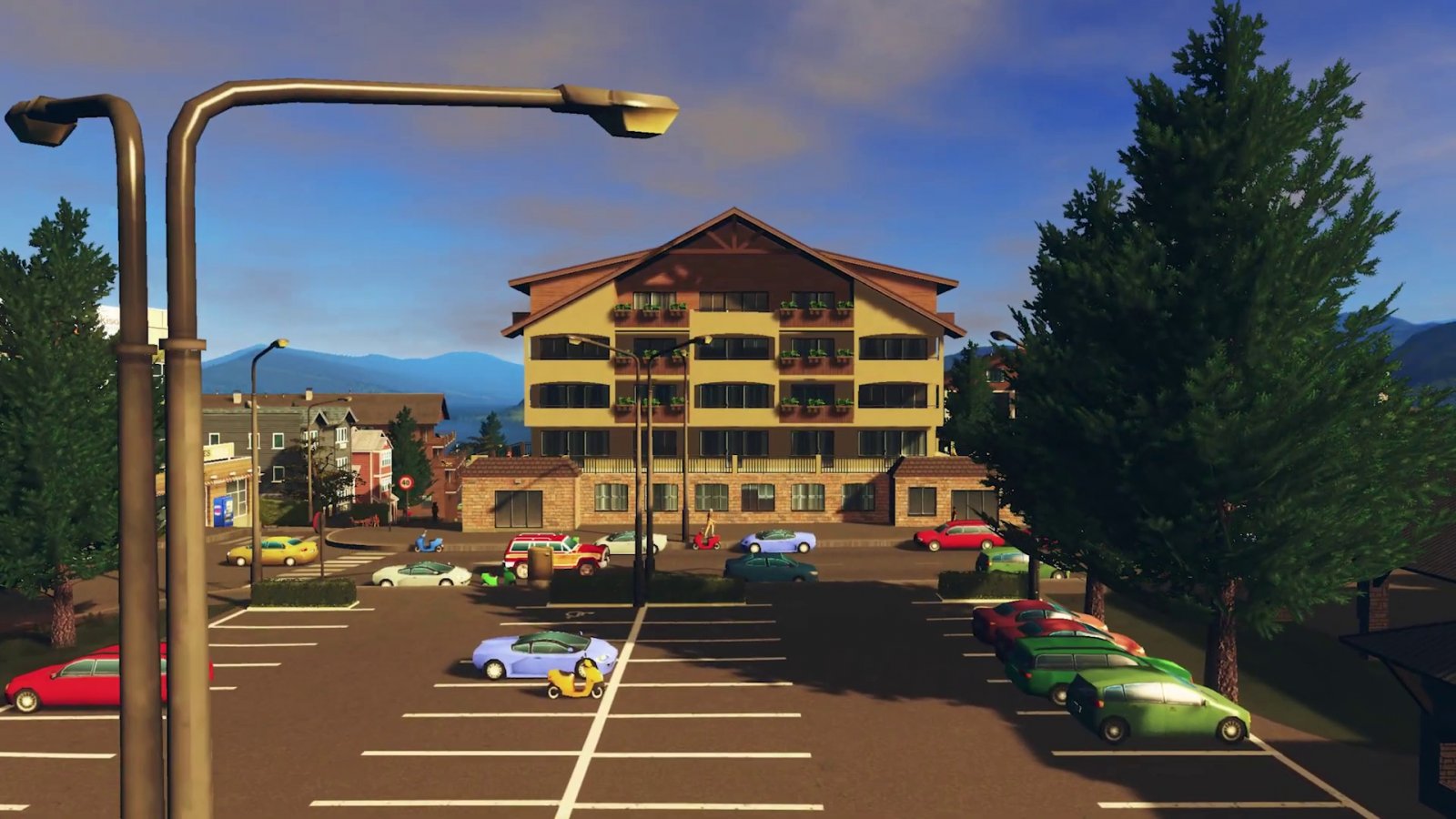 Un resort alpino in Cities Skylines