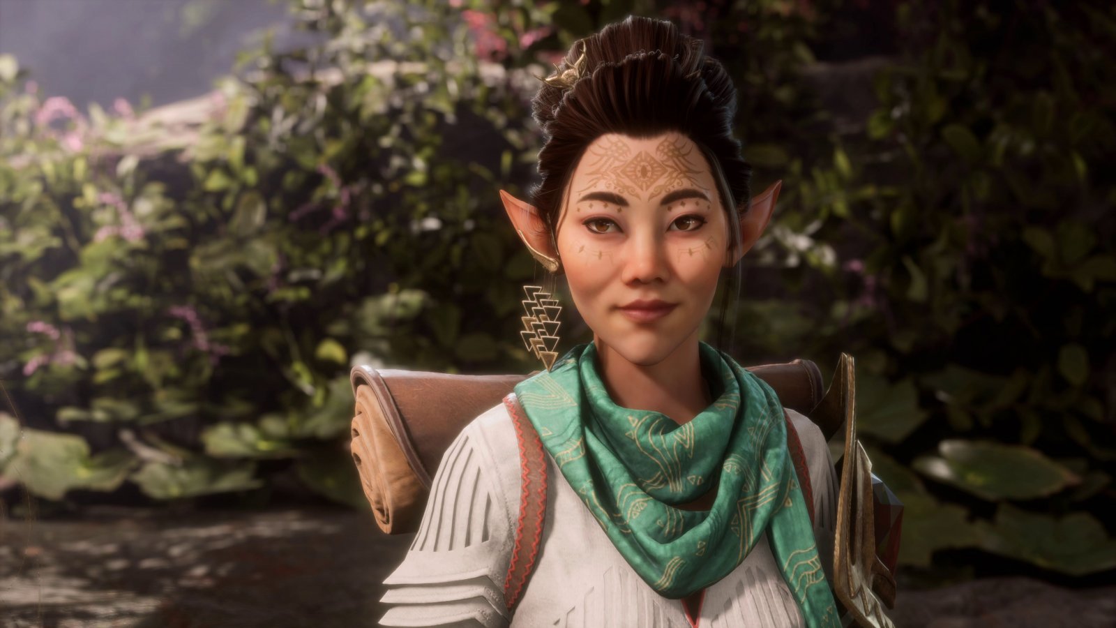 Un elfo femmina in Dragon Age The Veilguard