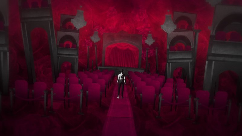 In Lorelei and the Laser Eyes il bianco e nero è interrotto solo da accese esplosioni di rosso e viola