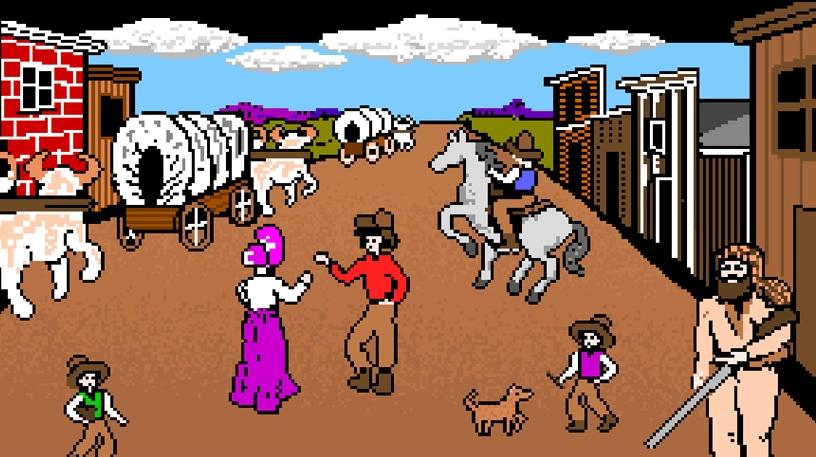 Una schermata dall'originale Oregon Trail