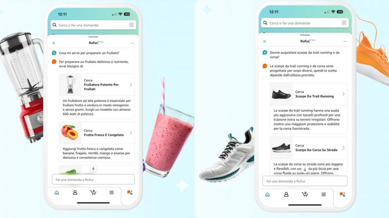Un paio di domande a cui potrebbe rispondere Amazon Rufus sull'app Un paio di domande a cui potrebbe rispondere Amazon Rufus sull'app