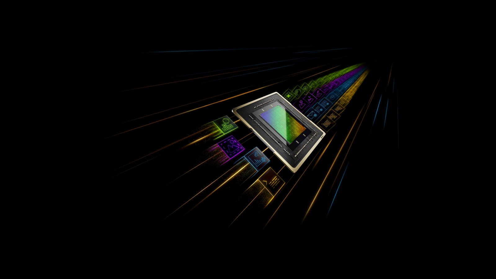 Una grafica NVIDIA sui chip AI