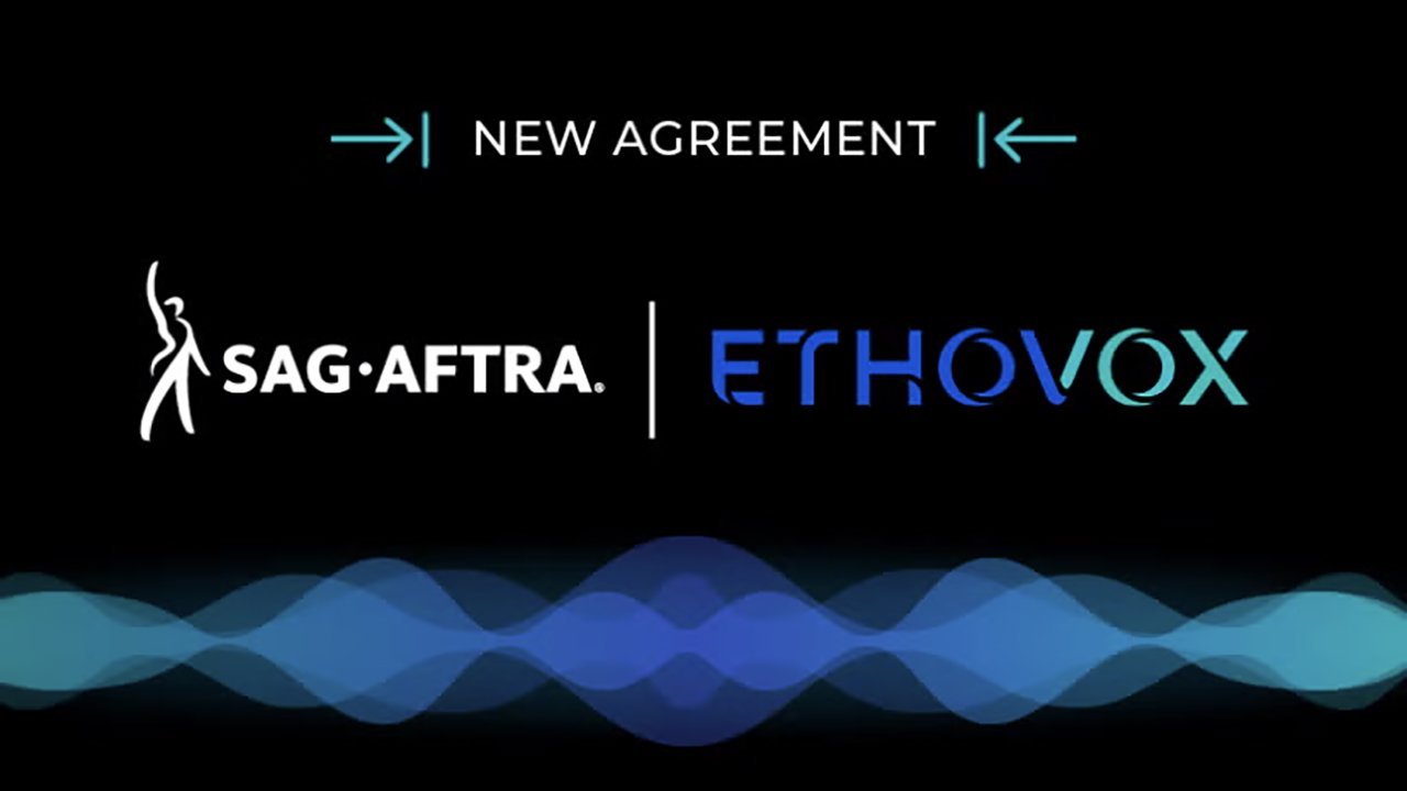 Immagine che annuncia l'accordo tra Sag-Aftra e Ethovox