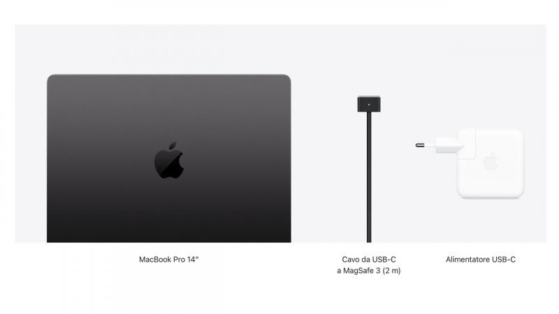 Il contenuto della confezione di MacBook Pro M4 Il contenuto della confezione di MacBook Pro M4