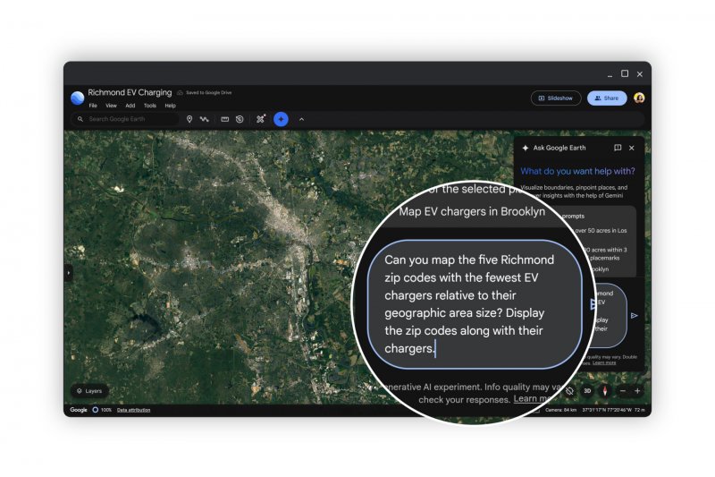 La IA in funzione su Google Earth. La IA in funzione su Google Earth.