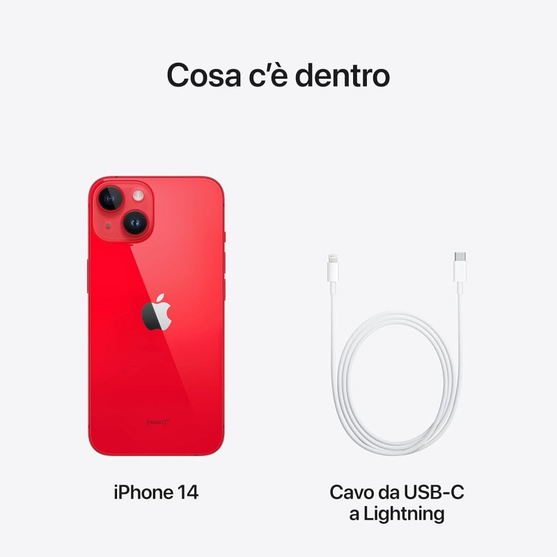 I contenuti della confezione dell'Apple iPhone 14 I contenuti della confezione dell'Apple iPhone 14