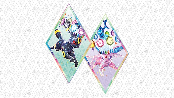 Espeon e Umbreon nell'espansione Scarlatto e Violetto - Evoluzioni Prismatiche di GCC Pokémon