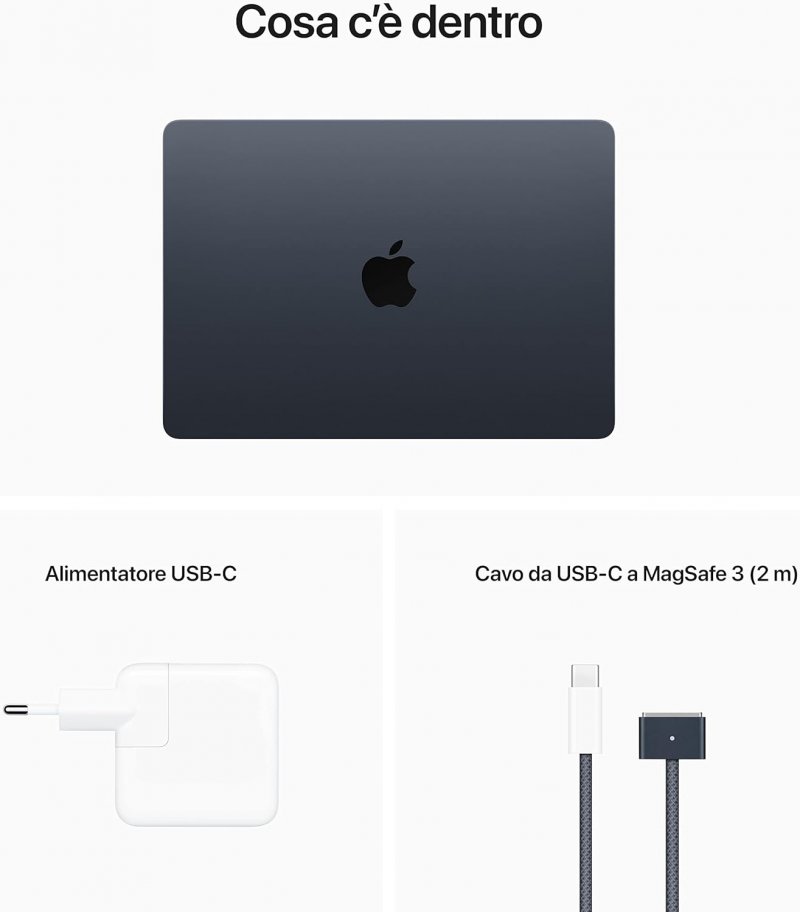 I contenuti della confezione dell'Apple MacBook Air