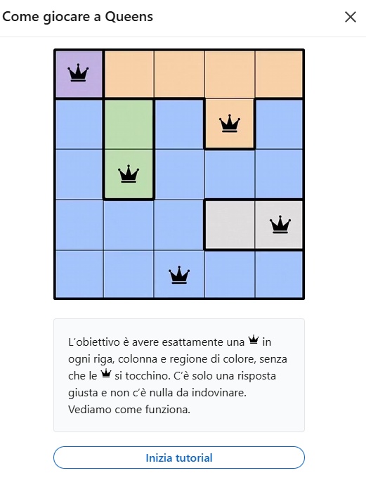 La spiegazione di come funziona Queens, uno dei giochi di LinkedIn La spiegazione di come funziona Queens, uno dei giochi di LinkedIn