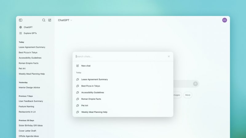 La ricerca in ChatGPT.