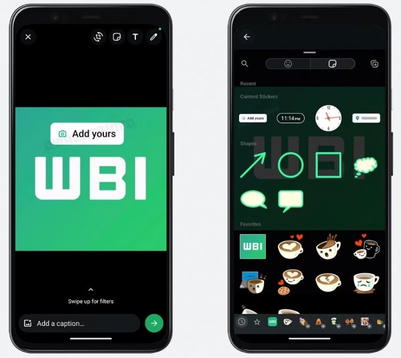 Una foto della funzione in beta.