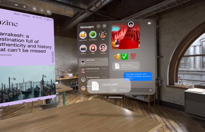 Un esempio di utilizzo di Vision Pro.