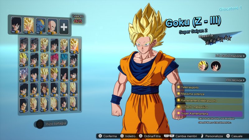 Nel menù di Dragon Ball: Sparking! Zero tutte le trasformazioni dei combattenti sono visibili sin da subito Nel menù di Dragon Ball: Sparking! Zero tutte le trasformazioni dei combattenti sono visibili sin da subito