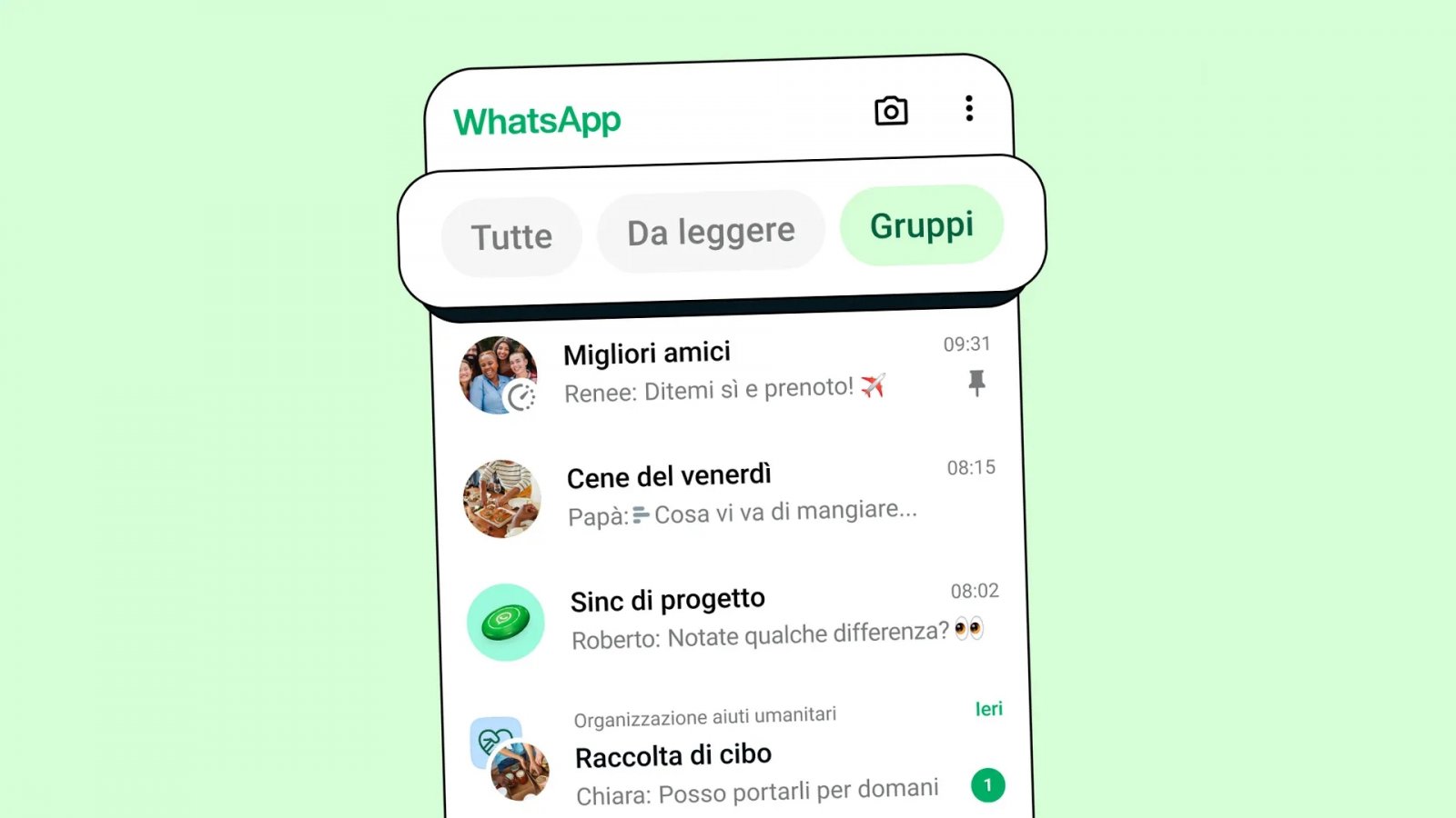 I filtri personalizzati di WhatsApp