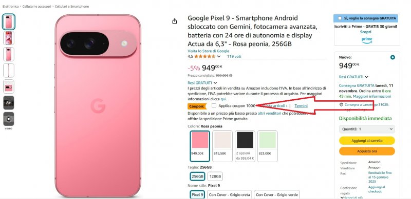Dove attivare il coupon per il Google Pixel 9