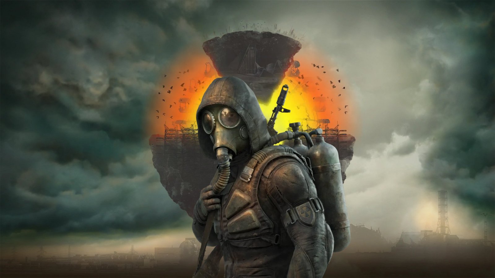 Un personaggio con una maschera antiradiazioni di S.T.A.L.K.E.R. 2: Heart of Chornobyl