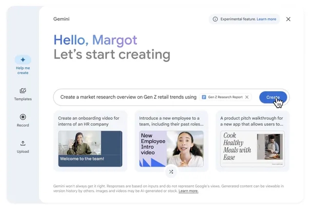 Una schermata Vids. Una schermata Vids.