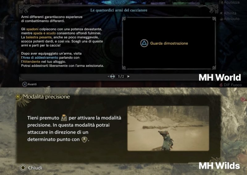 Per quanto non siano estrapolati da situazioni comparabili, non abbiamo trovato in Wilds tutorial prolissi come nell'esempio riportato per World Per quanto non siano estrapolati da situazioni comparabili, non abbiamo trovato in Wilds tutorial prolissi come nell'esempio riportato per World