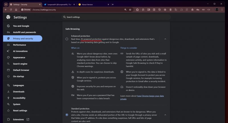 La schermata della funzione.