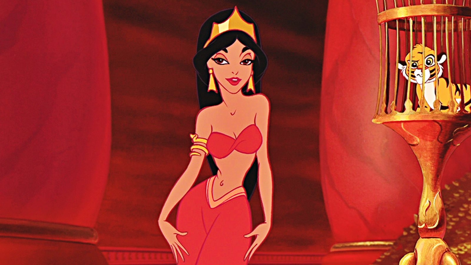 Jasmine in versione rossa da Aladdin