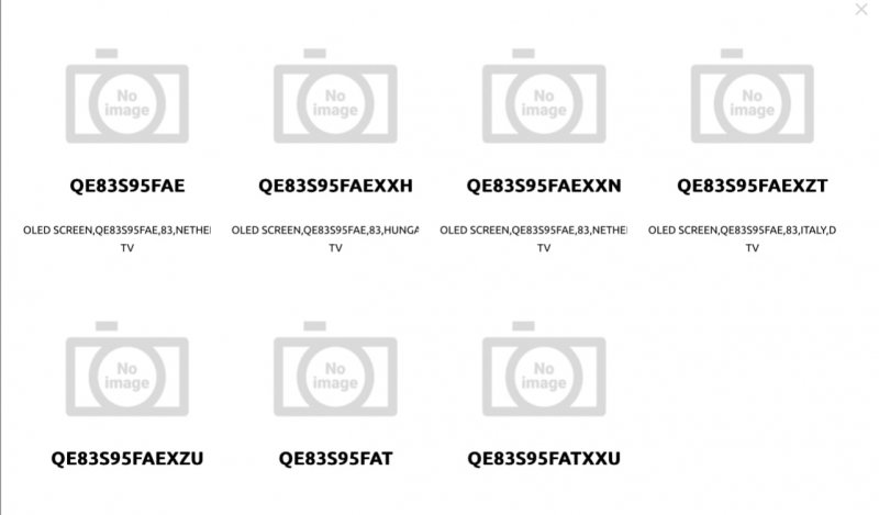 I vari modelli nel database delle parti di Samsung (foto da FlatpanelsHD) I vari modelli nel database delle parti di Samsung (foto da FlatpanelsHD)