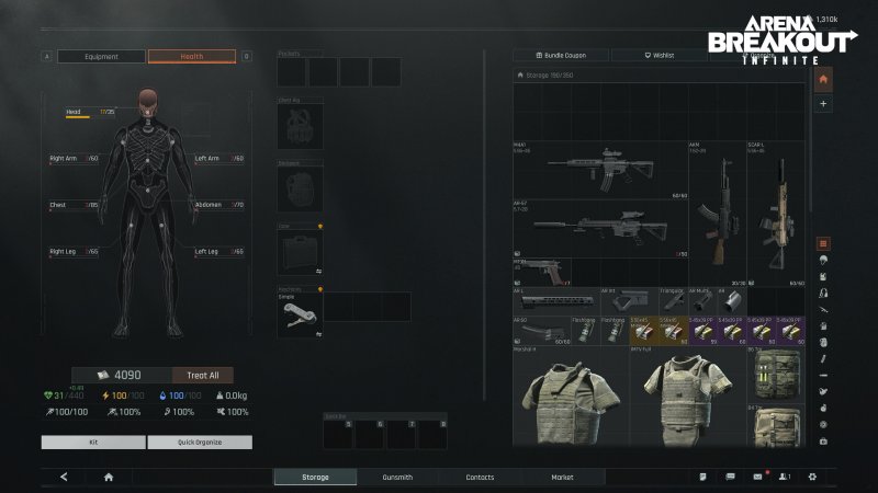 Ogni elemento di gameplay di Arena Breakout: Infinite, anche l'interfaccia di gioco, è mutuato da Escape from Tarkov Ogni elemento di gameplay di Arena Breakout: Infinite, anche l'interfaccia di gioco, è mutuato da Escape from Tarkov