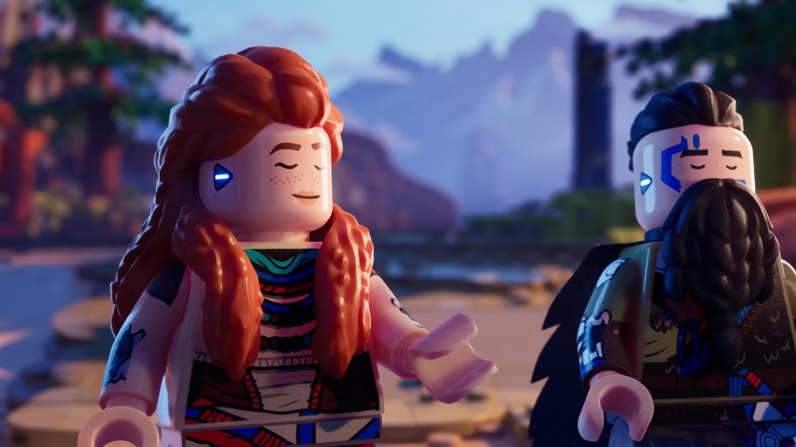 Aloy e Rost nelle fasi iniziali di LEGO Horizon Adventures