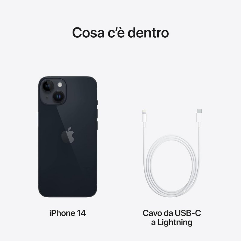 I contenuti della confezione dell'Apple iPhone 14