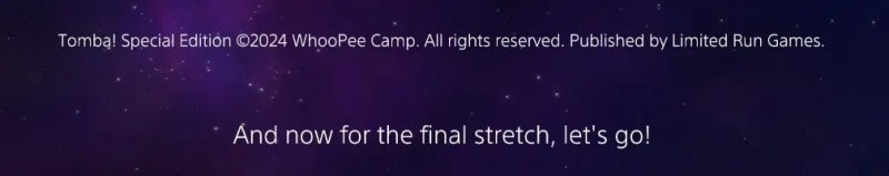 I crediti di Astro Bot con il riferimento a Tomba