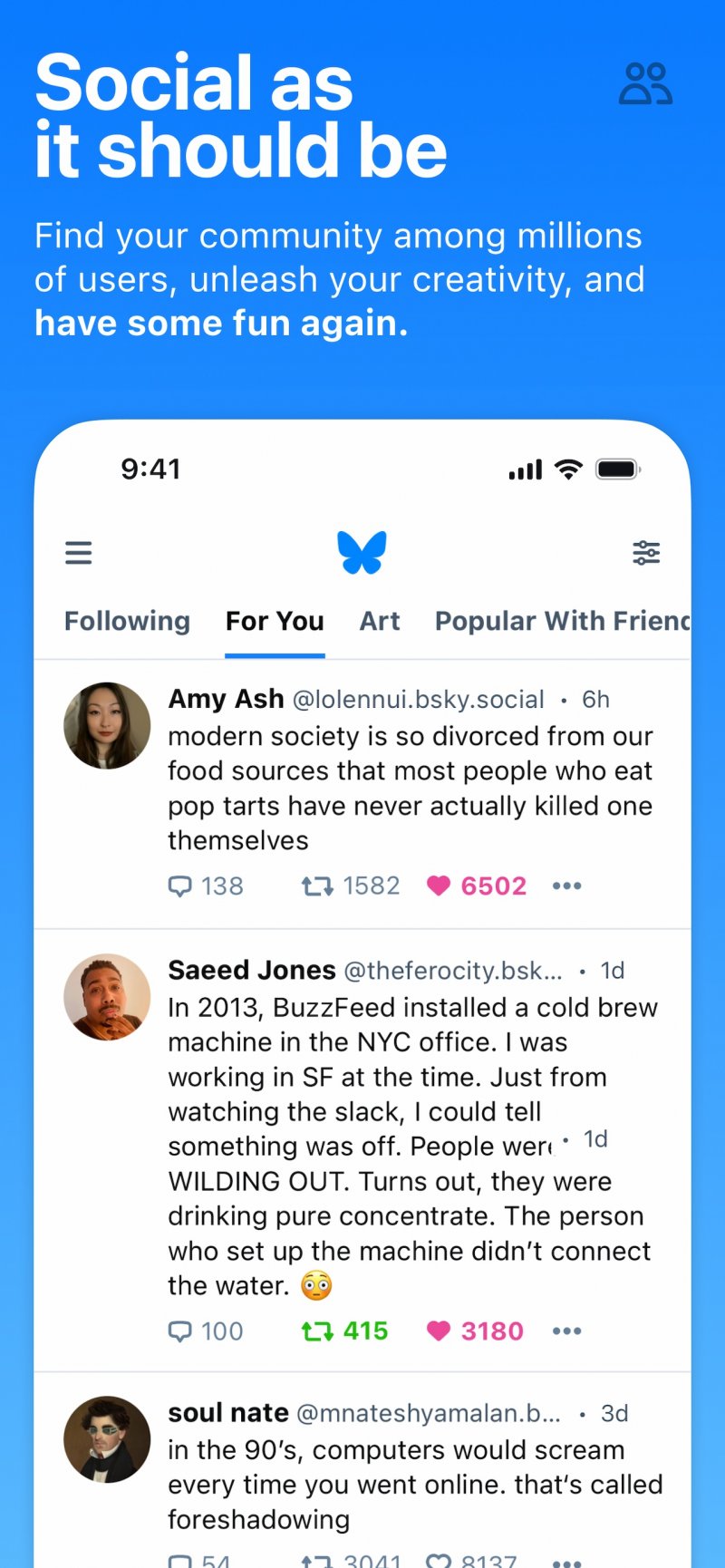 Uno dei principi fondamentali di Bluesky.